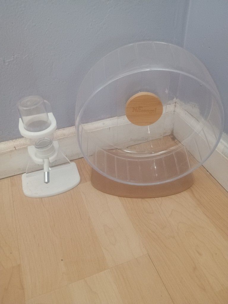 Hamster Wheel And Water Bottle