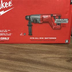 New Milwaukee 2613-20 M18 18V Brushless SDS Plus D-Handle Rotary Hammer - Red