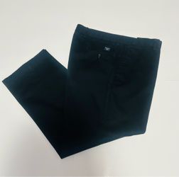 Dockers Mens Individual Fit Flat Front pockets Black 36x30 Stretch Waist