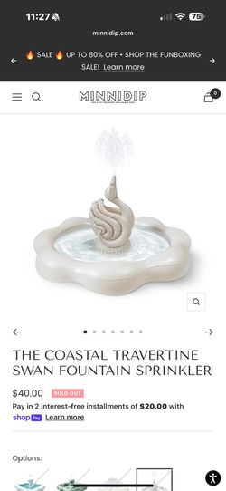 Minnidip Swan Fountain Sprinkler