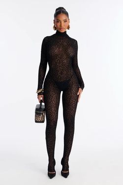 Leopard / Cheetah Mesh Jumpsuit
