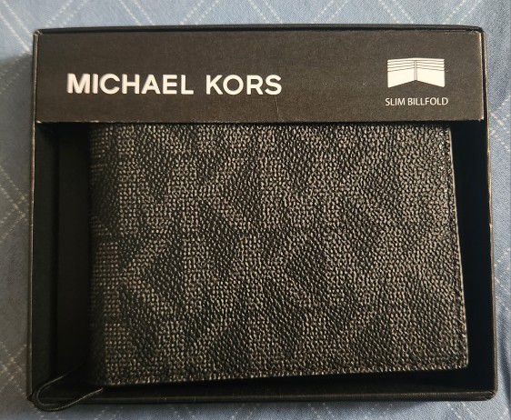 NEW Michael Kors Men's Black Slim Wallet 