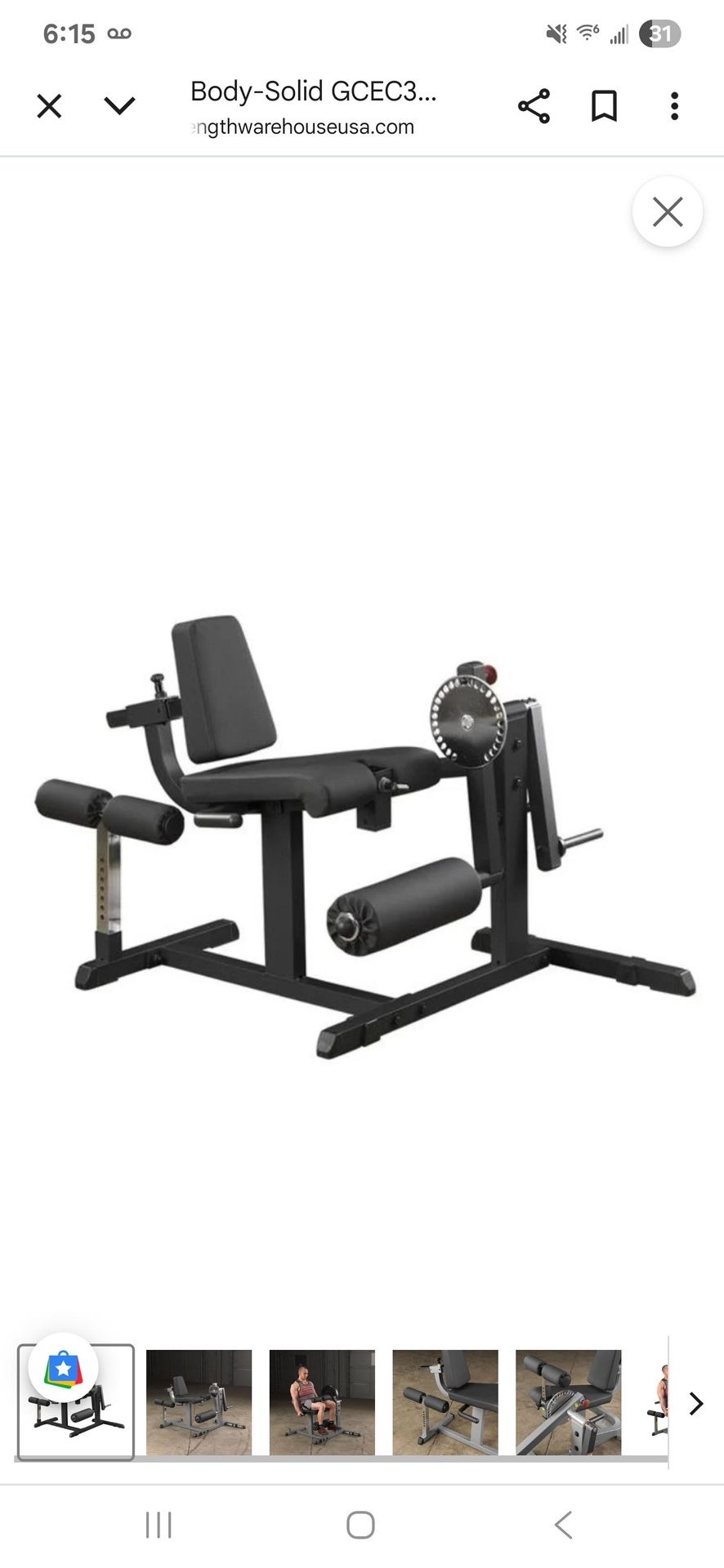 Body-Solid GCEC340 Cam Series Leg Extension Curl Machine
