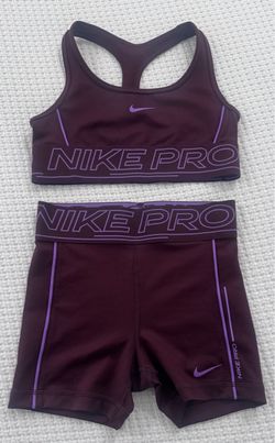 Nike Pro Set - Shorts & Sports Bra- Girls Youth S