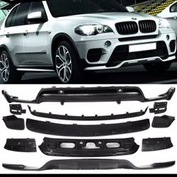 Fits 11-13 BMW X5 E70 LCI Aero Full Kit Front Rear Bumper Lip Spoiler 13Pcs PP