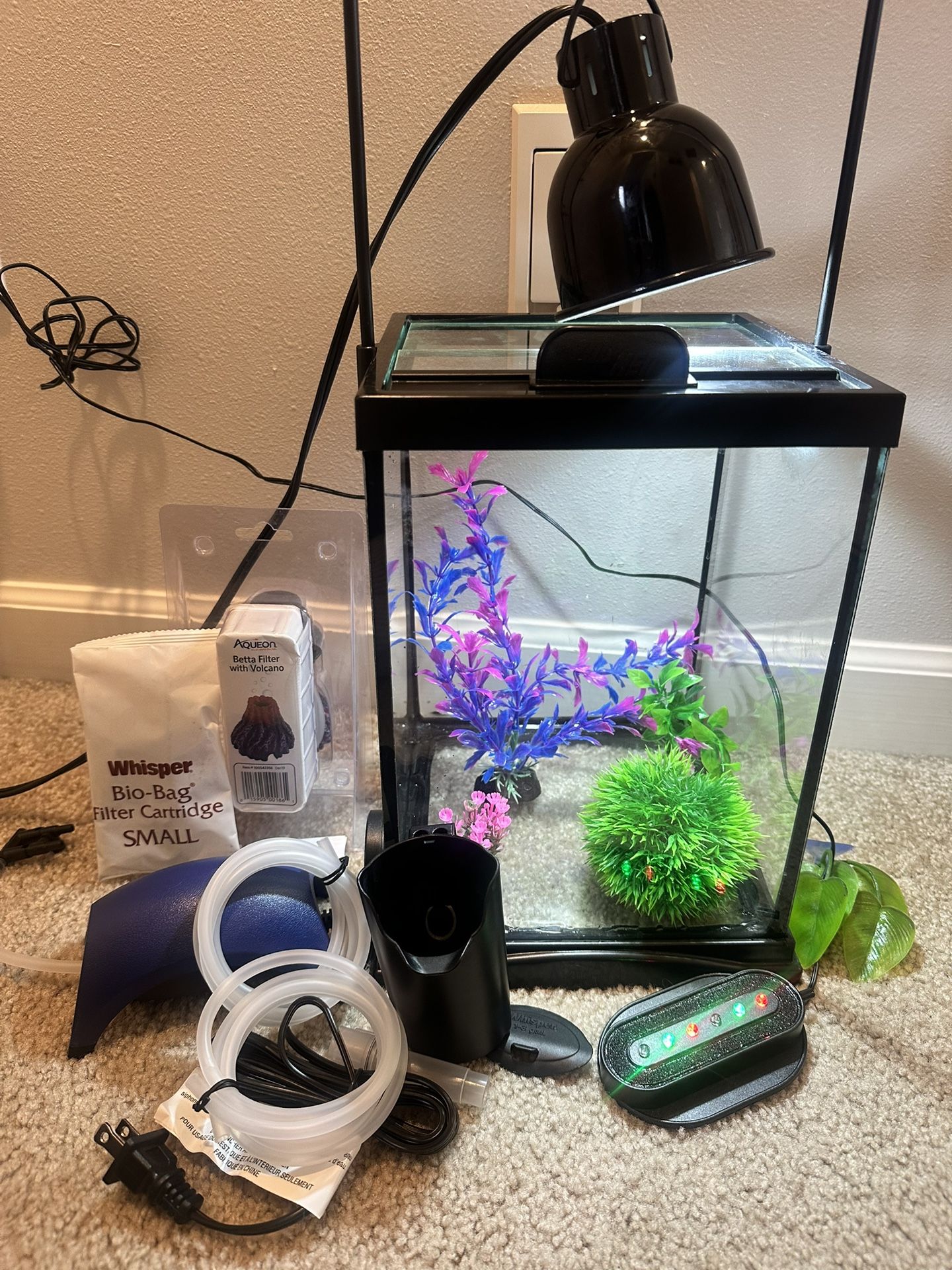 2.5 Glass Gallon Tank And All Accessories