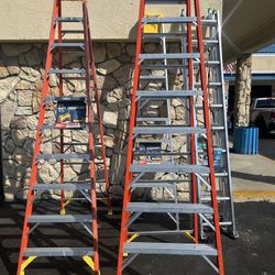 Ladders  10 Ft 12ft And 20ft Extension Ladders  Fiberglass And Aluminum All For $150 