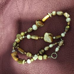 925 silver lock necklace includes pearl, agate, mother of pearl, all are natural