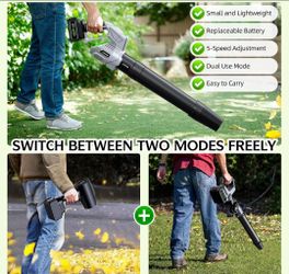 Comchoi Electric Leaf Blower Cordless,  5 Speed , 2 Batteries & Charger,