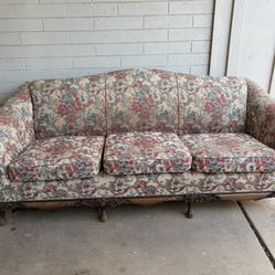 Antique Floral Sofa