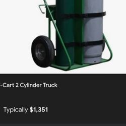 Oxygen And Acetelyne Tanks W/Cart