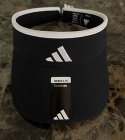 Adidas Match 2 Visor Women’s Fit ClimaCool Black/White Hat Tennis Golf New
