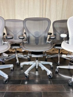 *FREE DELIVERY* NEW HERMAN MILLER AERON POLISHED ALUMINUM CHAIRS - ALL SIZES AVAILABLE