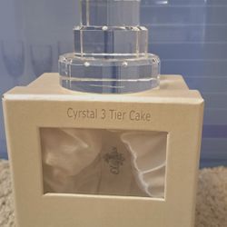 3 Tier Crystal Wedding Cake, 2 3/4 in X 2 3/4 in