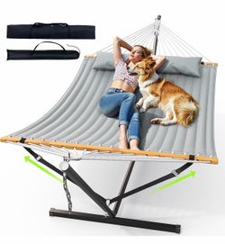 Double hammock with stand- brand new