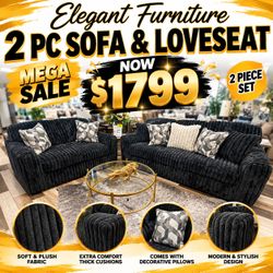 2 PC SOFA AND LOVESEAT