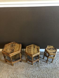 Bamboo Nesting Tables 