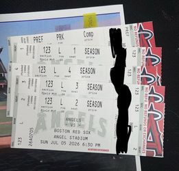 Angels Tickets Sunday 7/5 vs Red Sox (Today)