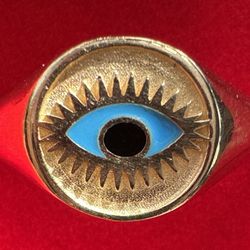 14k Evil Eyes Ring 