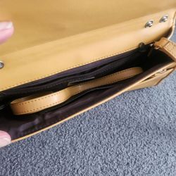 New yellow clutch with optional strap