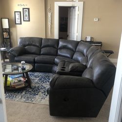 Tambo Pewter Reclining LAF Sectional /couch /Living room set