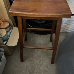 2 Wooden Stool Chairs 