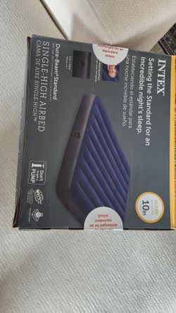 Open box- one time used -Intex dirabeam airbed