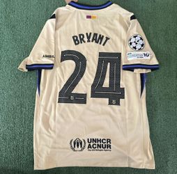 Vintage Nike FC Barcelona × Kobe Bryant Mamba Mentality "Bryant 24" Fan Away Soccer Jersey