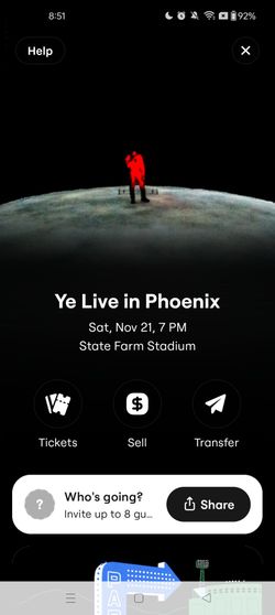 Kanye West Floor Seats Glendale Arizona Concert
