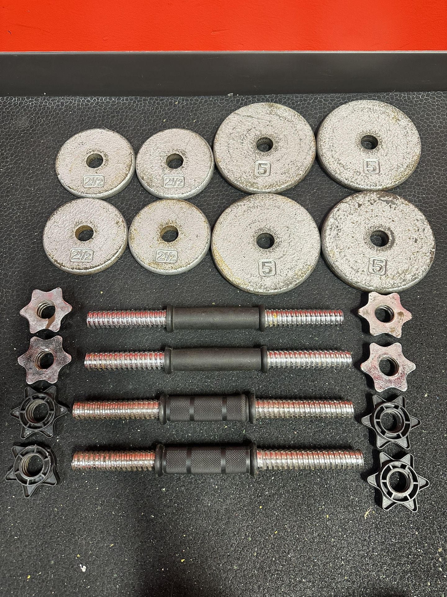 Adjustable dumbbell set 40 pounds