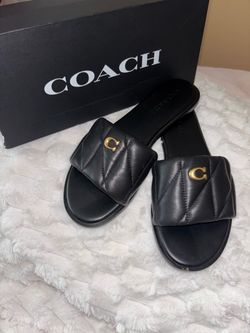 Black Coach sandals