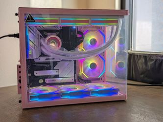 Pink AMD Ryzen 5 9600x RGB Desktop PC Computer