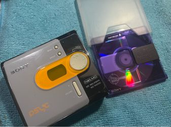 Sony Walkman MZ-N420D MiniDisc Player Silver/Black/Orange Line-In Headphone