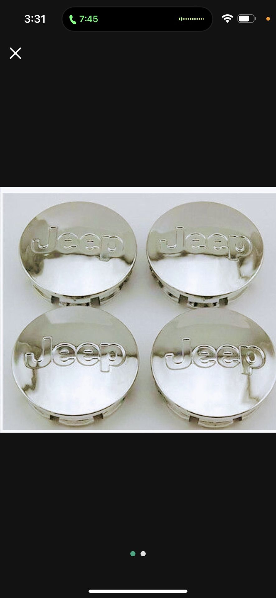 64 mm Jeep Wheel Center Caps Silver ( Matte / Glossy ) Set Of 4 