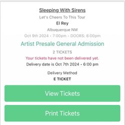 Sleeping With Sirens Tickets