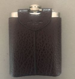 Coach Flask with Leather Holder