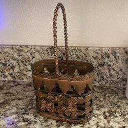Rustic Metal Wine Holder