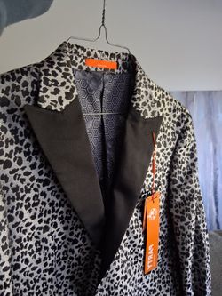 TALLIA MENS VALHALLA BLACK METALLIC TUXEDO JACKET SIZE 38R