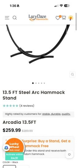 Lazy Daze Arcadia 13.5 FT Steel Arc Hammock Stand