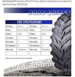 Barely Used Polaris Ranger Tires & Wheels – 26” – Ready to Bolt On