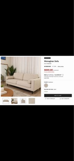 Sofa with furniture protection plan