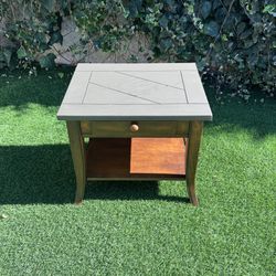 Chair Side Table, End Table With 1 Drawer(L26”x W22”x H22”)