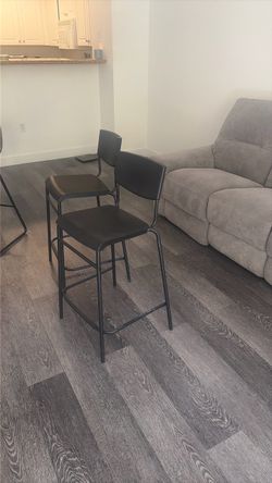 Black Metal Bar Stools Set of 2 ikea