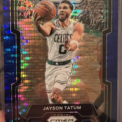 2023-24 Panini Prizm Jayson Tatum Blue Seismic 76/99