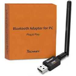 USB Bluetooth 6.0 Adapter for Desktop PC: Plug & Play 600FT Long Range Wireless Dongle with 5dBi Antenna