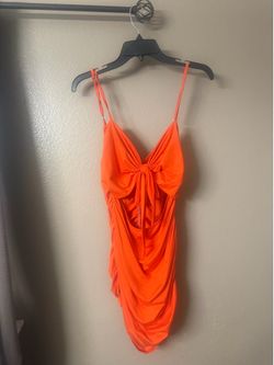 Orange mini dress