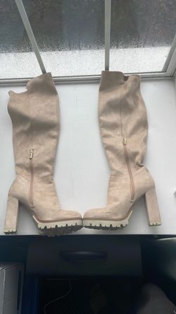 JLO Jennifer Lopez tall beige boots — $30 OBO