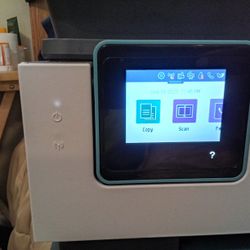 The image shows an HP OfficeJet Pro 8028 All-in-One Printer. This printer is designed for home offices and small businesses and offers printing, scann