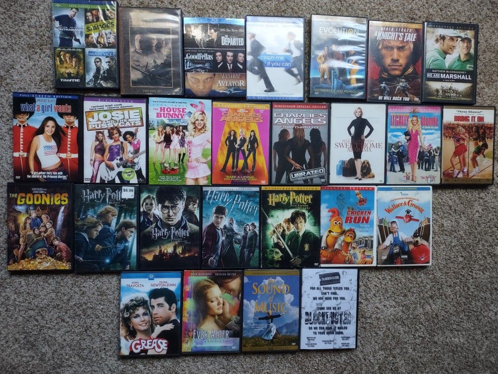 DVDs for sale ($2 each/$20 all)  - Action/Comedy/Romance/Kids Movies