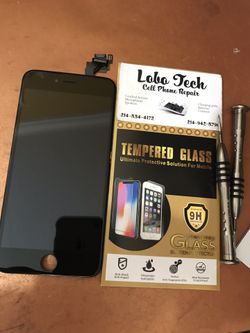 iphone 6 plus lcd/screen free tempered glass